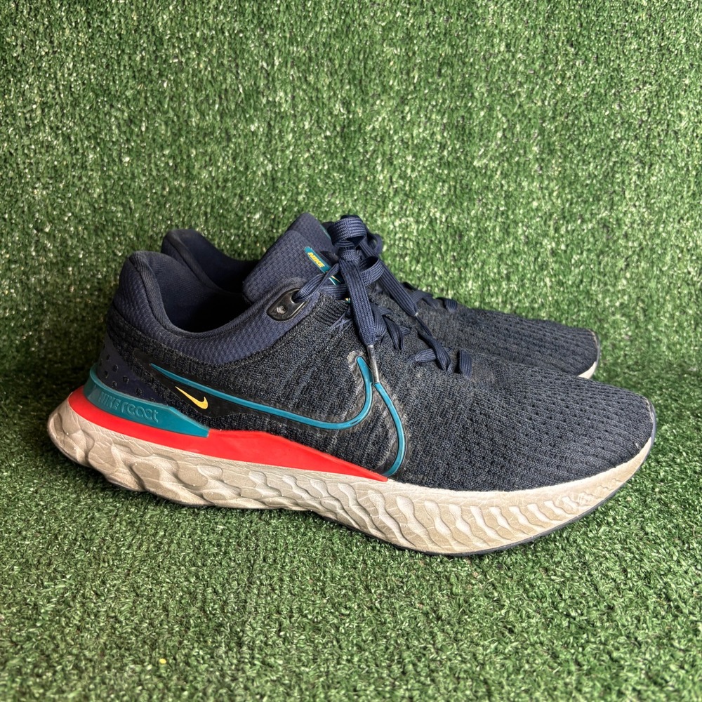 Nike React Infinity Run Flyknit 3 Athletic DH5392-401 Sneakers Blue Mens Size 14